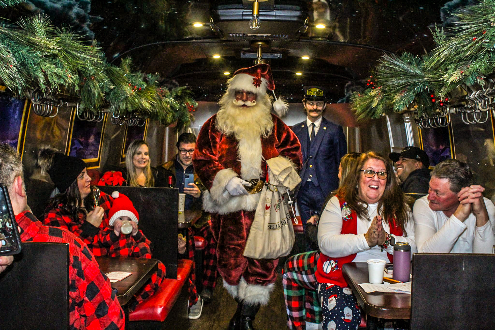 The Conductor and Hobo at the Polar Express North Pole